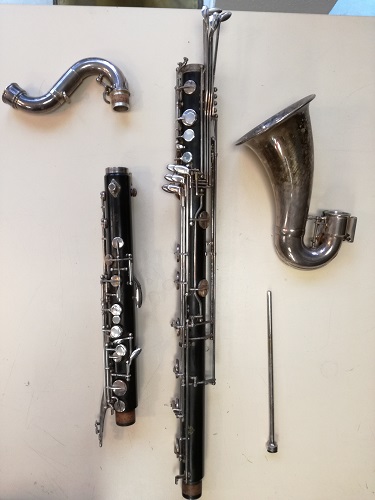 Ophicleide atelier réparation argenture clarinette basse Selmer Mulhouse